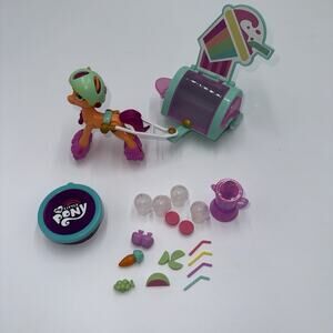 My Little Pony Sunny Starscout Smoothie Cart Playset Lot G5 w Accessories